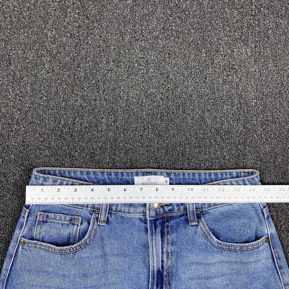 Windsor Denim Maxi Skirt  Open Front Slit Open Side Leg Womens Size Small - Picture 4 of 5